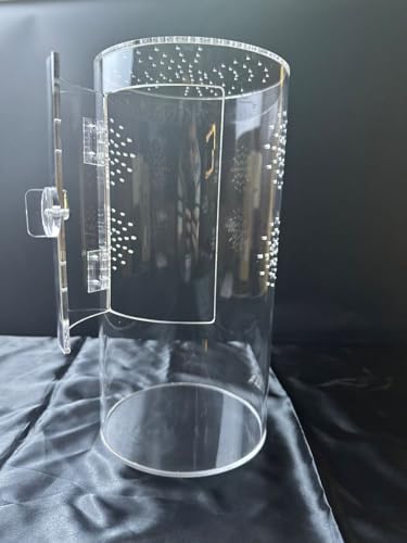 Front Opening Terrarium Jumping Spider Enclosure,Tall Arboreal Tarantula Enclosure Terrarium with Cross Ventilation,Waterproof Acrylic Reptile Enclosure - size: 12*6*6in