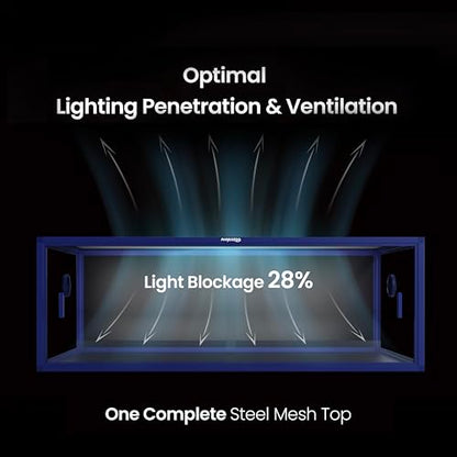 Lightweight 85 Gallon Reptile Enclosure for Snake, Bearded Dragon | Optimal Ventilation & Light Penetration by Rust Proof Mesh Top, Easy Assembly within 6 Steps with Clear Instruction - color: Dart Blue, size: 85 Gallon