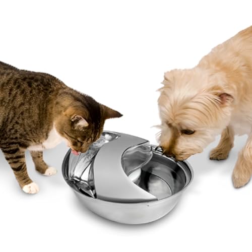 Pioneer Pet Stainless Steel Fountain Raindrop Design , 60oz - size: 60 oz.
