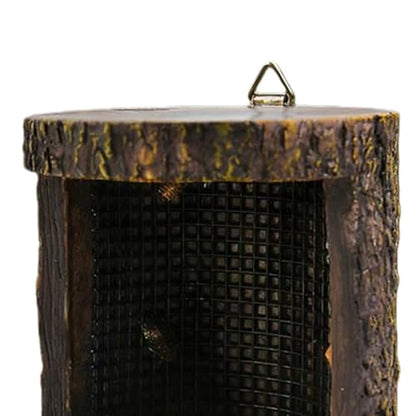 Reptile Feeders Drop-Resistant Food Bowl | Simulated Tree Stump Design Reptile Supplies with Hooks for Small Pets Lizards Geckos Frogs Terrarium