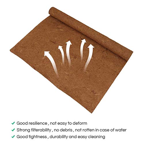 Ymiko Mat Coconut Fiber Coconut Fiber Reptile Mat for Turtles, Lizards & Snakes - Durable, Washable, Carpet 60x100cm - Perfect for Pet Health & Comfort (Brown)