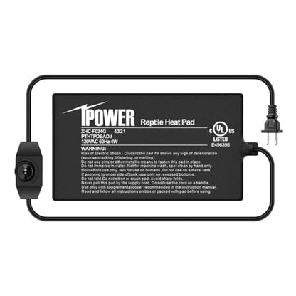 iPower 4 by 7 Inch Reptile Heating Pad with Temperature Adjustable Controller Knob, Under Tank Warmer Terrarium Heat Mat for Reptiles and Amphibians - size: 4 X 7 Inch, style: Heat Pad with Adjust Knob