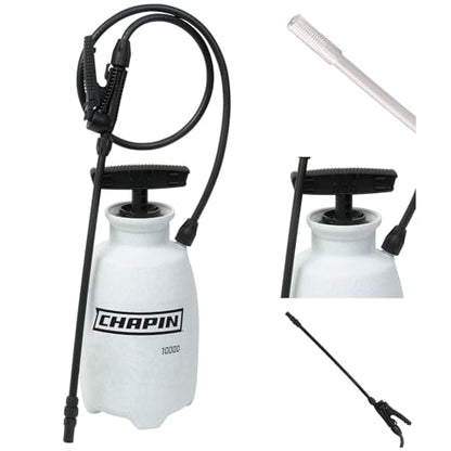 Chapin 1/2-Gallon Pump Sprayer, SureSpray for Reliable Spray | Lightweight poly tank; for home and garden tasks, weed control, feeding plants or cleaning surfaces; adjustable nozzle - size: 1/2-Gallon
