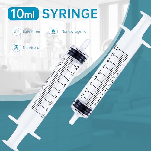 10pcs 10ml Syringes with Caps for Industrial & Scientific - size: 10ml-10pcs