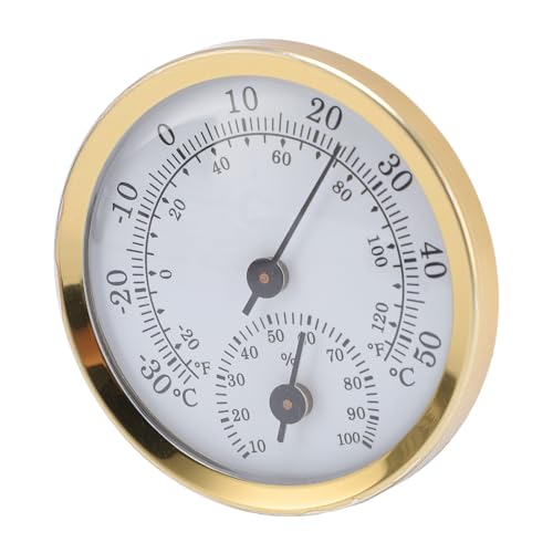 LiebeWH Indoor Thermometer Hygrometer, Aluminum Alloy Digital Humidity Monitor with Double Scale Display for Greenhouse Reptile Terrarium Home Refrigerator