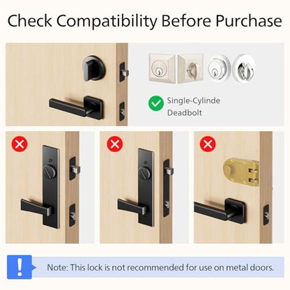 Philips WiFi Smart Retrofit Lock, Update Your Existing Deadbolt, Built-in WiFi, App Remote Control, Smart Deadbolt with Voice Control, Real-Time Notification, Auto Lock, Interior Knob, Sliver - color: Sliver, size: WiFi Deadbolt