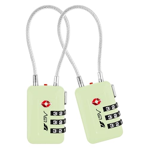 TSA Accepted Luggage Travel Lock, Set-Your-Own Combination Lock for School Gym Locker, Luggage Suitcase Baggage Locks, Filing Cabinets, Toolbox, Case (Mint Green, 2 Pack) - color: Mint Green 2-Pack