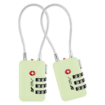 TSA Accepted Luggage Travel Lock, Set-Your-Own Combination Lock for School Gym Locker, Luggage Suitcase Baggage Locks, Filing Cabinets, Toolbox, Case (Mint Green, 2 Pack) - color: Mint Green 2-Pack