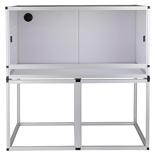 Reptile Enclosure Stand Bundle: Elevate Your Habitat - Includes Stand and Extra Enclosure for a Complete Elevated Setup 40 inches Width - color: White, size: S-40''-Stand with enclosure