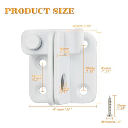Alise Flip Latch Gate Latch White Shed Lock Shed Latch Barn Door Lock Locking Latches for Barn Fence Cabinet Garden Garage Window Pet Dog Cage,Stainless Steel Shed Door Latch Barn Door Lock,S-Size | Stainless Steel Door Lock Latches for Shed Barn Wooden F