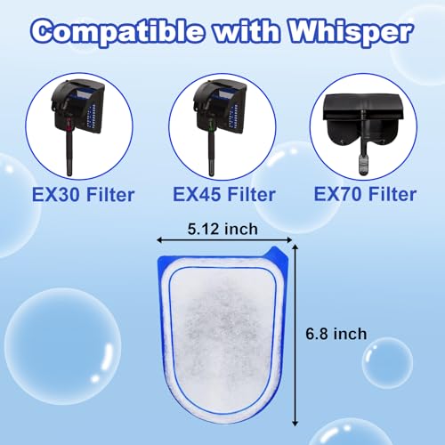 16 Pack Carbon Filter Cartridges Compatible with Tetra Whisper EX30/EX45/EX70 Filters, Replacement Filter Cartridges - size: 16P EX30/EX45/EX70 Filter