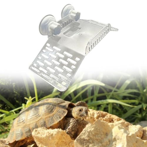 Reptile Resting Platform for Turtles with Suction Base for Aquatic Environments, Translucent Bridge - color: Translucent Bridge