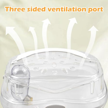 Hamster Carrier Cage with Water Bottle,Portable Hamsters Travel Cage Plastic Guinea Pig Carrying Cases Small Animal Carry Cage for Dwarf Hamsters Chinchillas Hedgehog Mouse(White) - color: 【White】