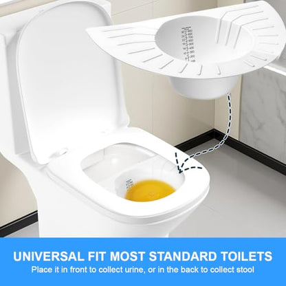 Urine Collection Hat for Toilet Universal Specimen Collector Pans 6 Pack Pee Stool Sample Collection Kit Container for Women and Elderly