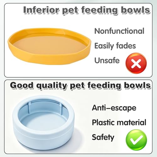 6Pcs Dish Reptile Food Worm Water Feeder, Escape Proof Feeding Bowl for Bearded Dragon Jumping Spider Gecko Lizard Chameleon, Anti-Spill Plastic Mealworm Cup, 2.83 Inch, 3 Colors