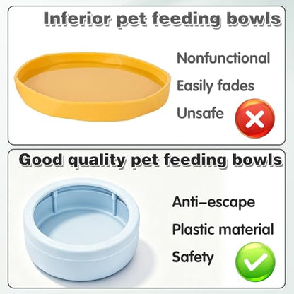 6Pcs Dish Reptile Food Worm Water Feeder, Escape Proof Feeding Bowl for Bearded Dragon Jumping Spider Gecko Lizard Chameleon, Anti-Spill Plastic Mealworm Cup, 2.83 Inch, 3 Colors