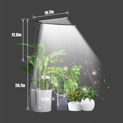 bodkar Plant Grow Light, Plant Lamp for Indoor Plants Growing | 6000K White Red Light for Succulents Mini Small Plants Growth (Without Timer/Dimming) - color: #2 Black（no timer）
