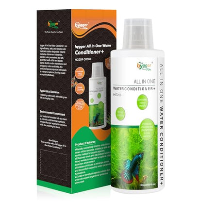 hygger Aquarium Water Conditioner for Freshwater, Neutralizes Chlorine, Chloramines, Reduce Heavy Metals, Ammonia & Nitrite, Safe for Fishes and Plants, 500 ML - size: 500ML