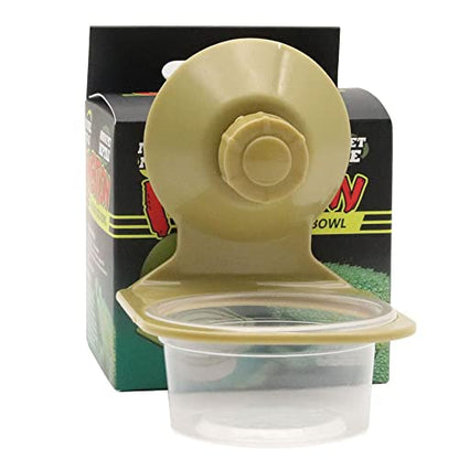 2 Pack Reptile Feeder Gecko Lizard Feeding Cup with Suction Cup, Reptile Food Water Feeder Dish with 6 pcs Cups for Geckos,Chameleon Lizard (Single) - size: Single
