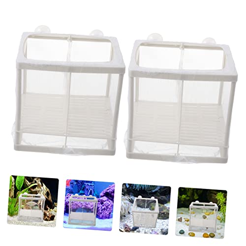 Generic Aquarium Fish Breeder Box 2Pcs Fish Tank Isolation Net Shrimp Breeding Box Reptile Box