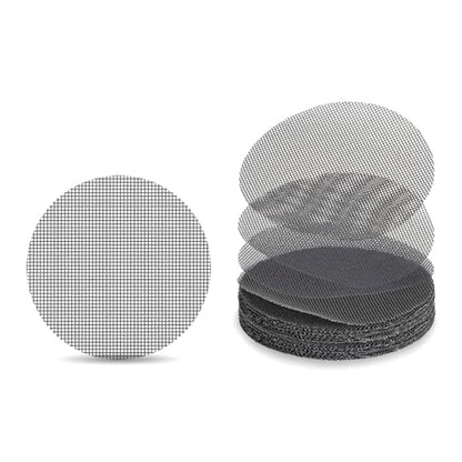50 PCS Mesh for Plant 1.2/2/2.8 Inch Assorted Sizes Rounds Drainage Hole Mesh Pad Planter Bottom Drainage Inserts Grid Mat for Potted Succulent (7.5X7.5CM) - size: 7.5X7.5CM