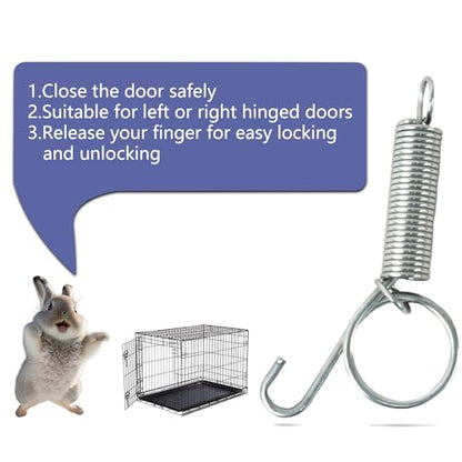 40Pcs Spring Cat Door Latch and Catches, Multi-Functional Pet Door Spring Latch Hook Wire Cage Clips, One-Handed Fixing Pet Rabbit Cage Wire for Rabbit Dog Cat Parrot Guinea Pig Squirrel Cages - size: 40PCS