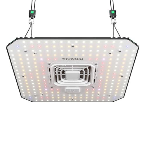 VIVOSUN AeroLight A100 100W LED Grow Light with Fan & Tunable Spectrum | App & GrowHub E42A/E25 compatible, covers 2x2/2x4 ft - size: 2x2