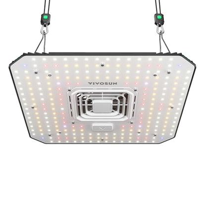 VIVOSUN AeroLight A100 100W LED Grow Light with Fan & Tunable Spectrum | App & GrowHub E42A/E25 compatible, covers 2x2/2x4 ft - size: 2x2