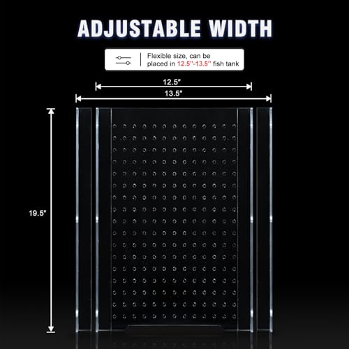Acrylic Fish Tank Divider for 55 Gallon Aquarium, 55gal Tank Separator - size: 13''x19''(55gallon)
