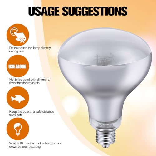 160W Reptile Heat Lamp Bulb Full Spectrum UVA UVB Sun Lamp | Basking Light for Bearded Dragon, Mercury Vapor Bulb for Reptiles and Amphibians - size: 160W
