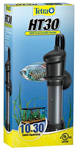 Tetra 100W Submersible Aquarium Heater For 10-30 Gallon Fish Tanks | Automatic Thermostat Keeps Water At 78 Degrees, Easy To Use - Attaches To Aquarium Wall, Heat & Shock Resistant - size: 10-30 Gallon