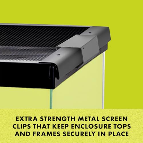 Zilla Heavy Duty Screen Clips, Secures Screen Covers to Terrarium, Fits Size 30G and Larger, 2 pack, Large | Secures Screen Covers to Terrarium, Fits Size 30G and Larger - size: Large