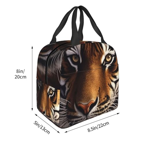 Insulated Lunch Bag Bengal Tiger Lunch Box for Women Men Reusable Leakproof Lunch Cooler Bag for Office Picnic - color: Bengal Tiger