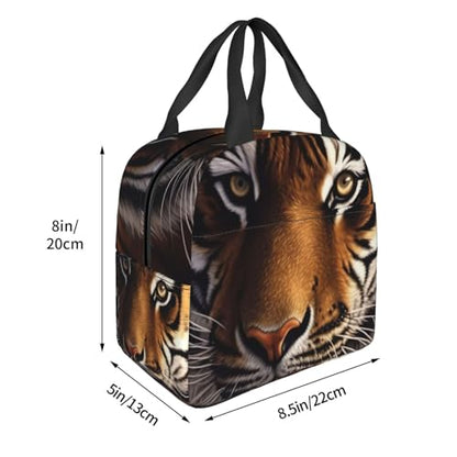 Insulated Lunch Bag Bengal Tiger Lunch Box for Women Men Reusable Leakproof Lunch Cooler Bag for Office Picnic - color: Bengal Tiger