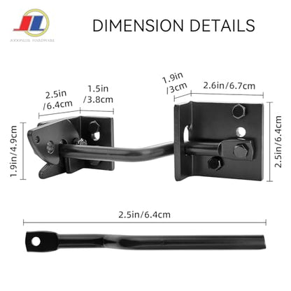Gravity Gate Latch, Self-Locking, Heavy Duty, Black | Heavy duty black gravity gate latch with self-locking action; adjustable outdoor hardware for wood and metal gates. - size: Heavy Gravity