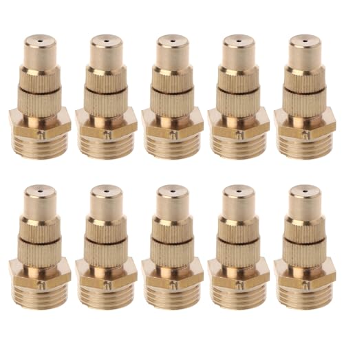 1/2" Adjustable Spray Misting Nozzles Brass Spray Head Agricultural Irrigation Atomizer Tool for Landscapings Gardenings