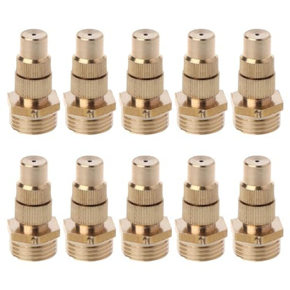 1/2" Adjustable Spray Misting Nozzles Brass Spray Head Agricultural Irrigation Atomizer Tool for Landscapings Gardenings