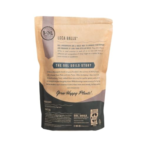 LECA Balls - Lightweight & 100% Natural Hydroponic Clay Pebbles for Plants - Soil Amendments to Improve Drainage, Aeration, and Support Healthy Root Growth - 1 Quart