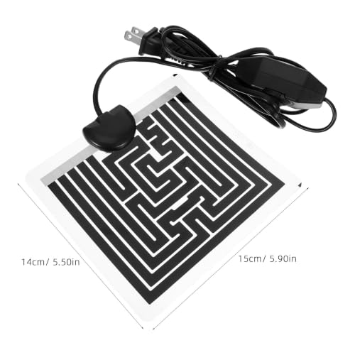 STOBAZA 5w Control Temperature Pad Heating Reptile Heat with Adjustable, Energy Efficient Plastic Mat for Portable Small Heat Pad with Thermostat Tank Lizard Habitat