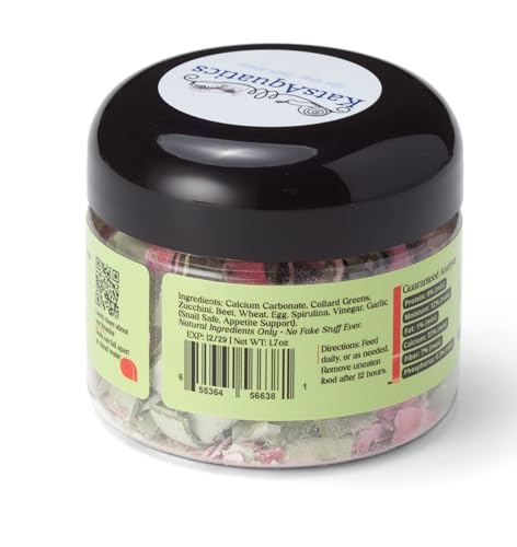Calcium + Nutrition - For Breeding, Strong Shells, Healthy Molts, 100% Natural, Does Not Dissolve in Water, Fast Sinking For Aquatic Shrimp, Snails, Plecos and more! Biologist Made in USA