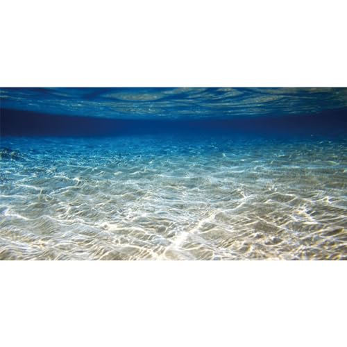 AWERT 36x18 inches Ocean Floor Aquarium Background Underwater Fish Tank Background Undersea Theme Aquarium Background | AWERT Undersea Theme Aquarium Background - size: 36x18in/90x45cm