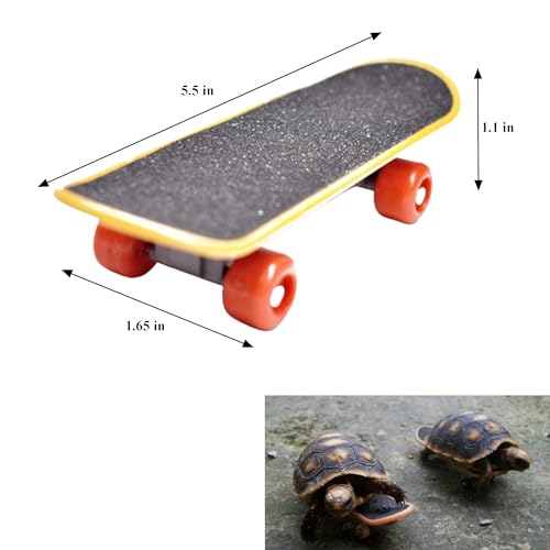 Turtle Basking Platform and Training Skateboard Set for Aquatic Turtles with Suction Cups Skateboard, Tortoise Tank Habitat Accessories, Reptile Animal Essentials (Transparent)