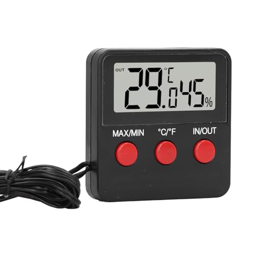 GOWENIC Mini Temperature and Humidity Meter, 2 Probe Digital Hygrometer, Incubator Temperature Monitor with Probe, and Humidity Gauge