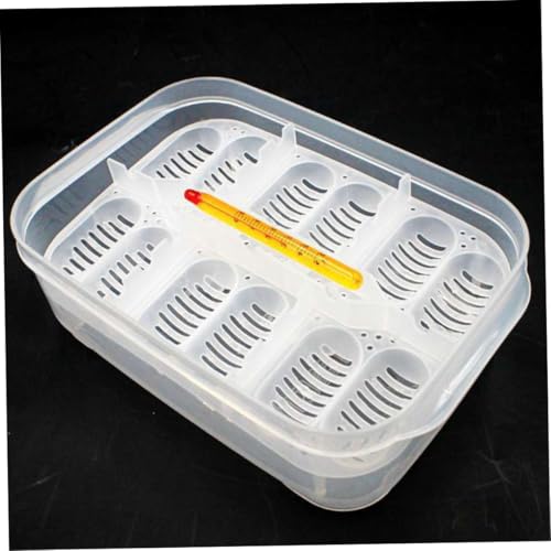 Reptile Incubation Box Reptile Incubator Egg Tray Hatching Box with 12 Grids for Turtle Gecko Lizards Mane