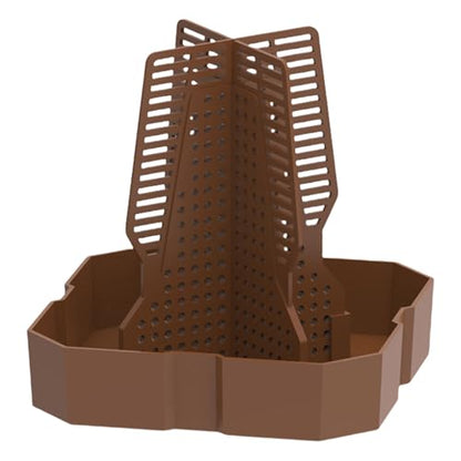 Escape Reptiles Feeding Bowl for Lizards Bearded Dragons Geckoses Frogs Window Easy to Clean - color: Reddish Brown, size: Large
