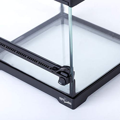 REPTIZOO Mini Reptile Glass Terrarium Tank 8"x8"x8", Front Opening Door Full View Visually Appealing Mini Reptile or Amphibians Glass Habitat - size: 8"x8"x8"