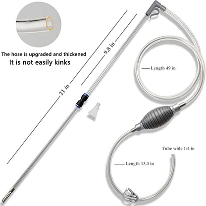 AREPK Aquarium Siphon Vacuum and Water Changer Kit for Small Fish Tanks | L-Shaped Tube Reaches Hard-to-Clean Corners; Ideal for Water Changing and Gravel Cleaning in Betta, Shrimp and Nano Tanks