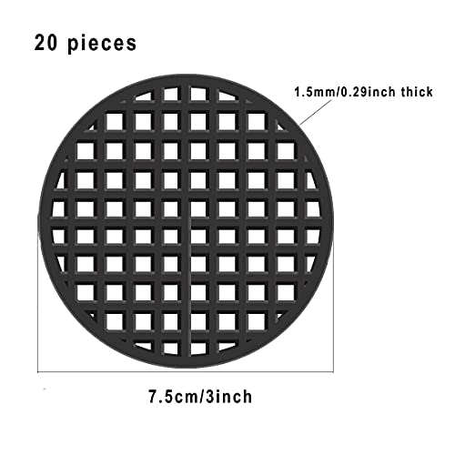 120pcs Plastic Flower Pot Hole Mesh PadRound Bonsai Pot Bottom Grid Mat