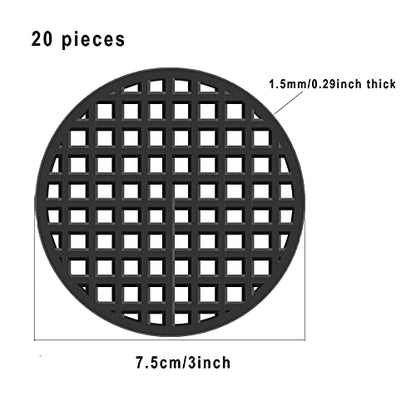 120pcs Plastic Flower Pot Hole Mesh PadRound Bonsai Pot Bottom Grid Mat