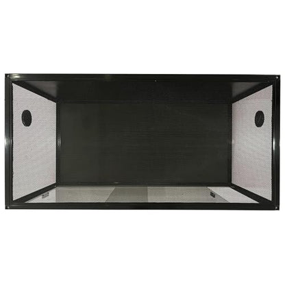 120 Gallon Reptile Terrarium, 4x2x2 ft Front Opening Glass Enclosure, Reptile Tank with Screen Top Ventilation for Bearded Dragon, Lizard, Chameleon, Snake & Tropical Rainforest Habitat, Black